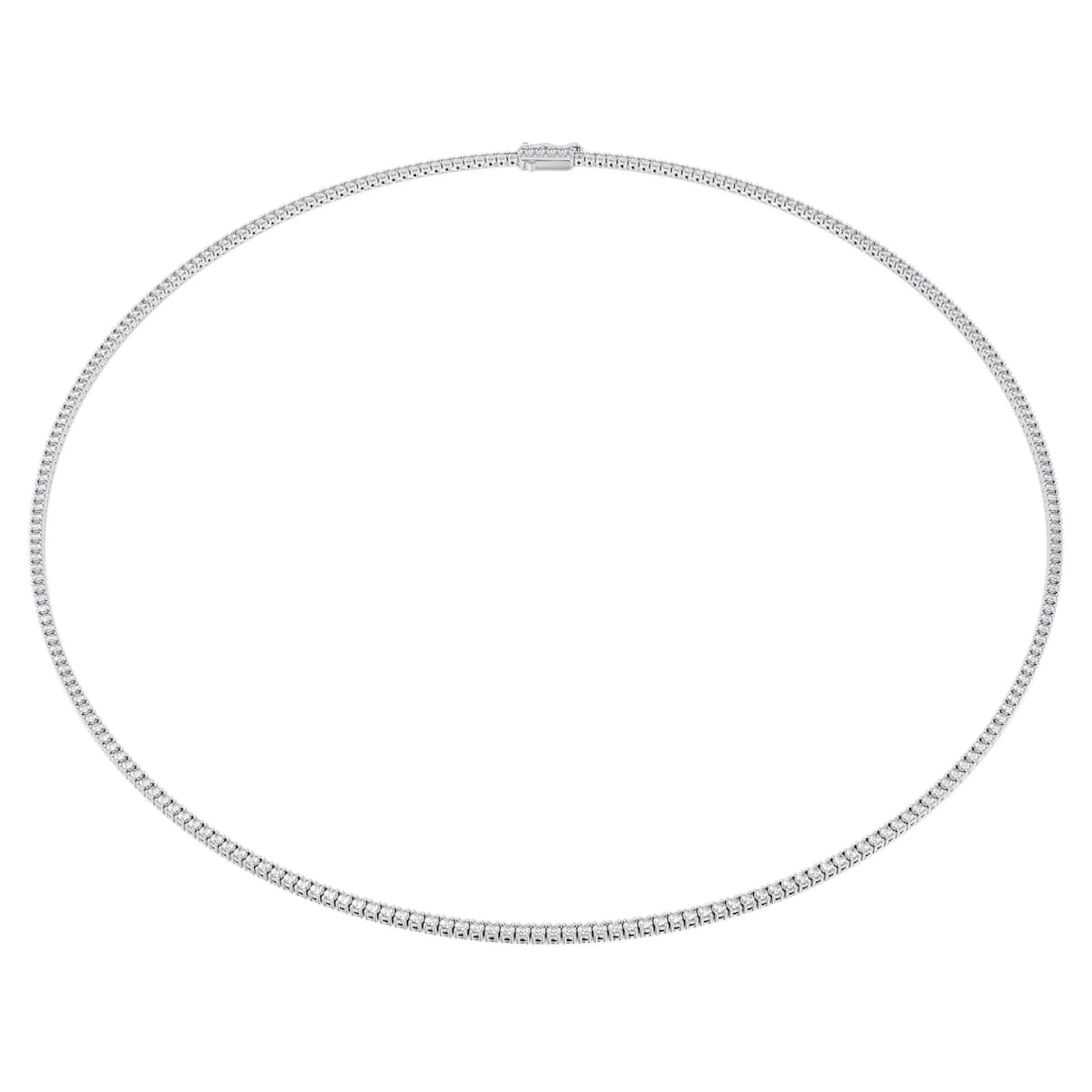 Eternity Tennis Halskette, Im Labor gezüchteter Diamanten 3 ct tw, Rundschliff, 18K Weißgold
