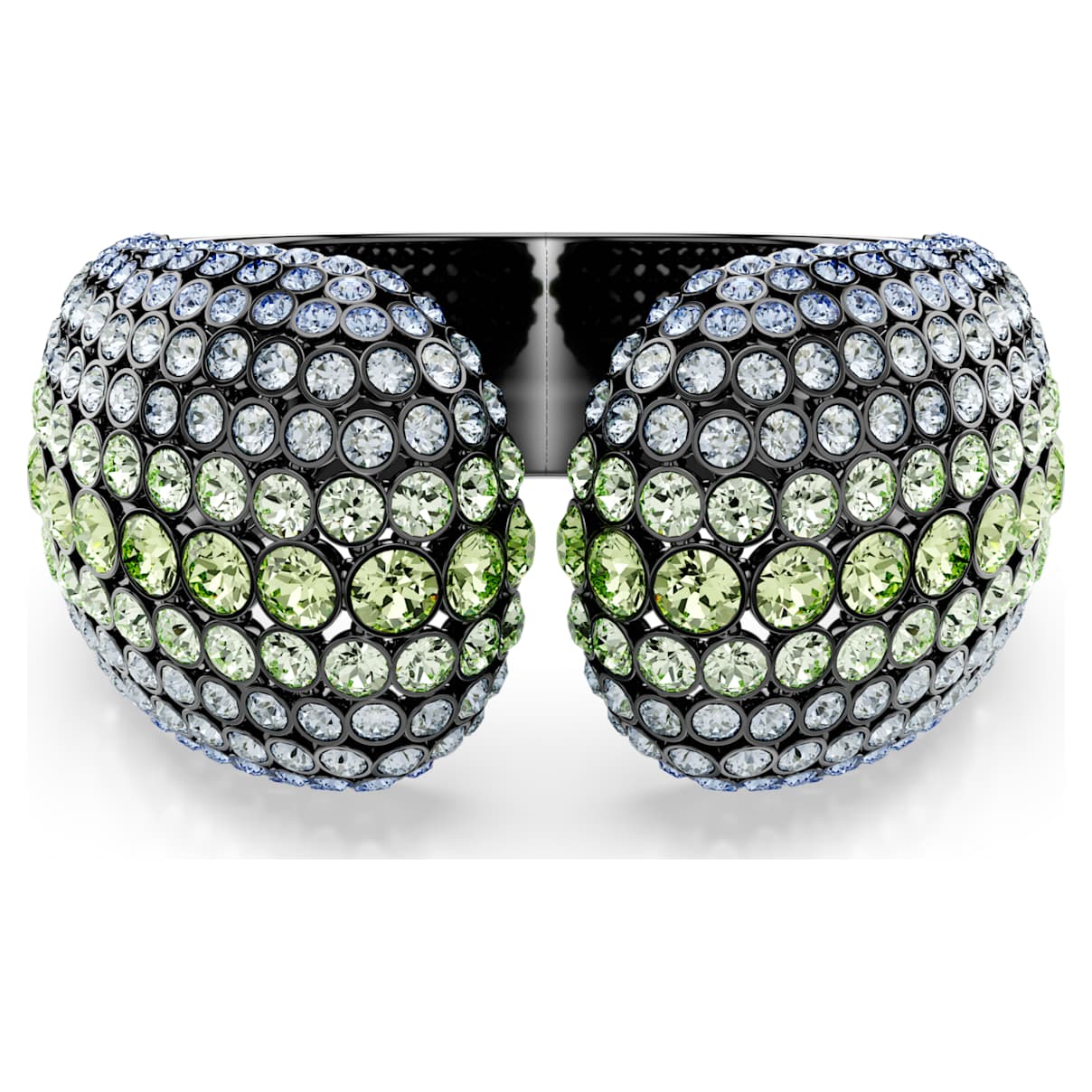 

Sublima cuff, Round cut, Multicoloured, Ruthenium plated