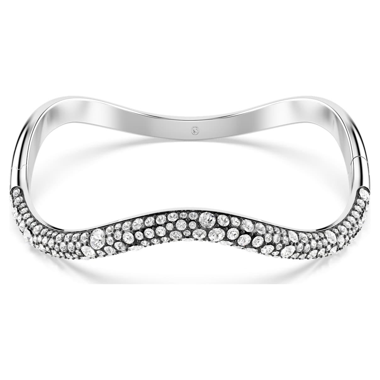 

Sublima bangle, Round cut, White, Rhodium plated