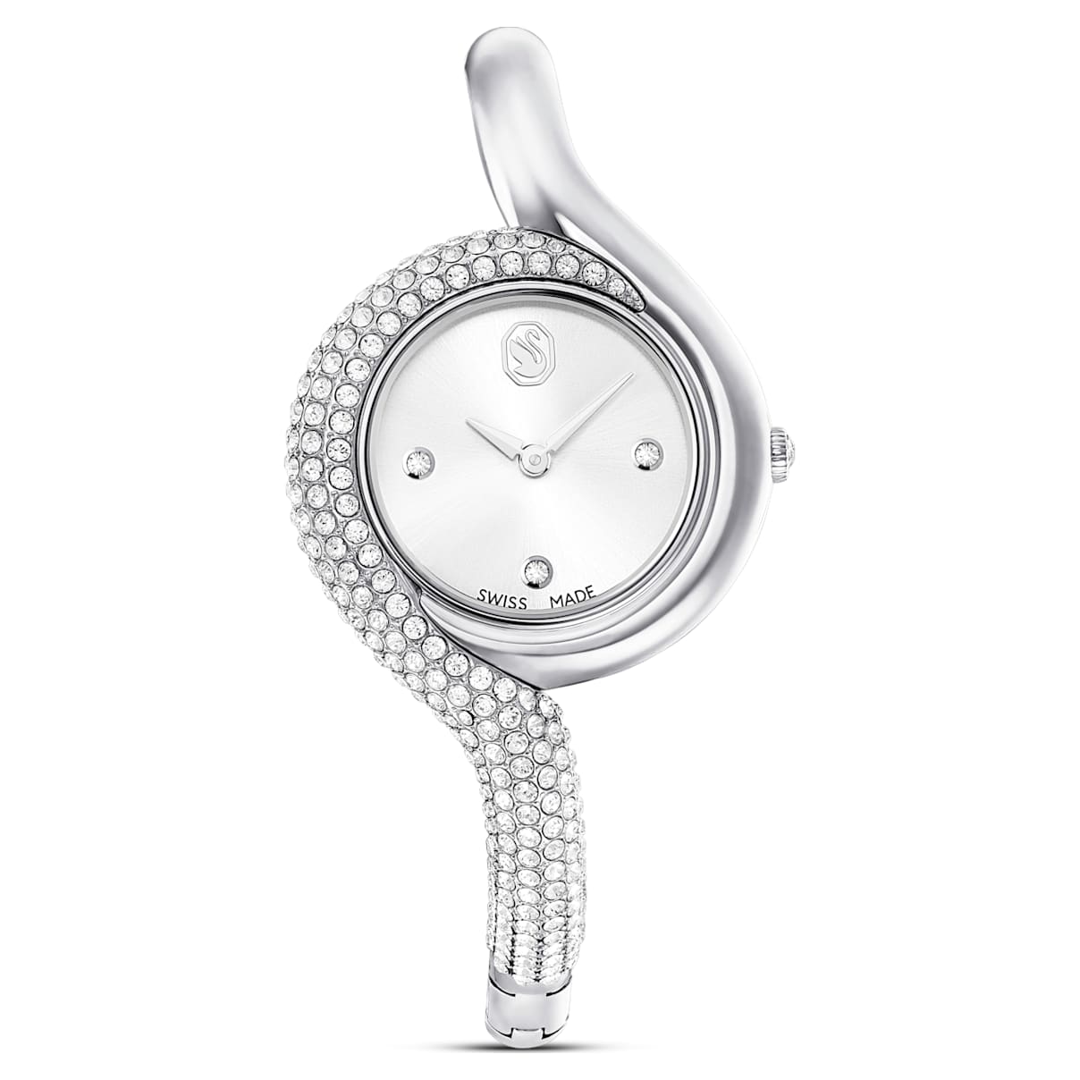 

Dextera Asymmetric Uhr, Schweizer Produktion, Metallarmband, Silberfarben, Edelstahl
