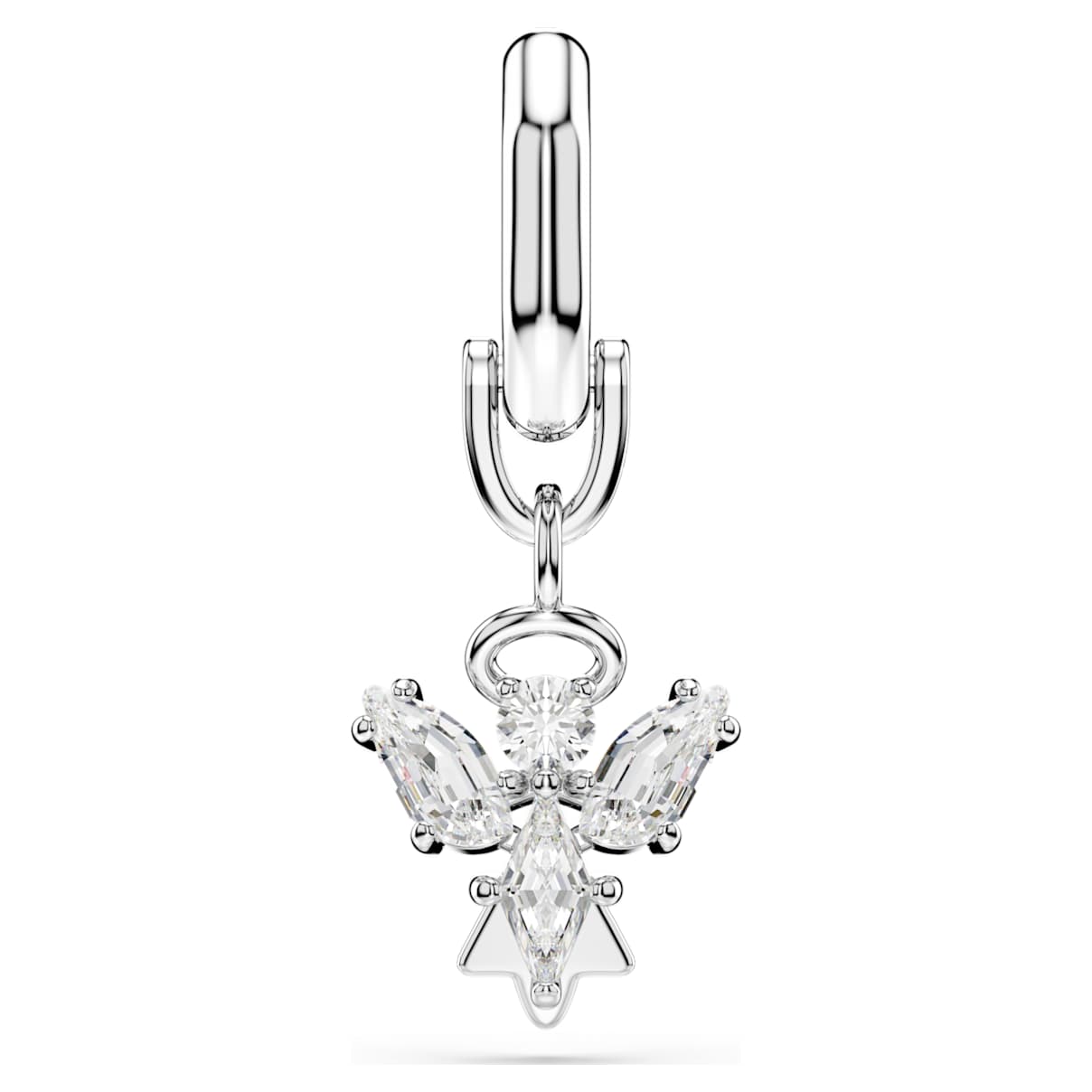Symbolica Charm, Engel, Weiß, Rhodiniert