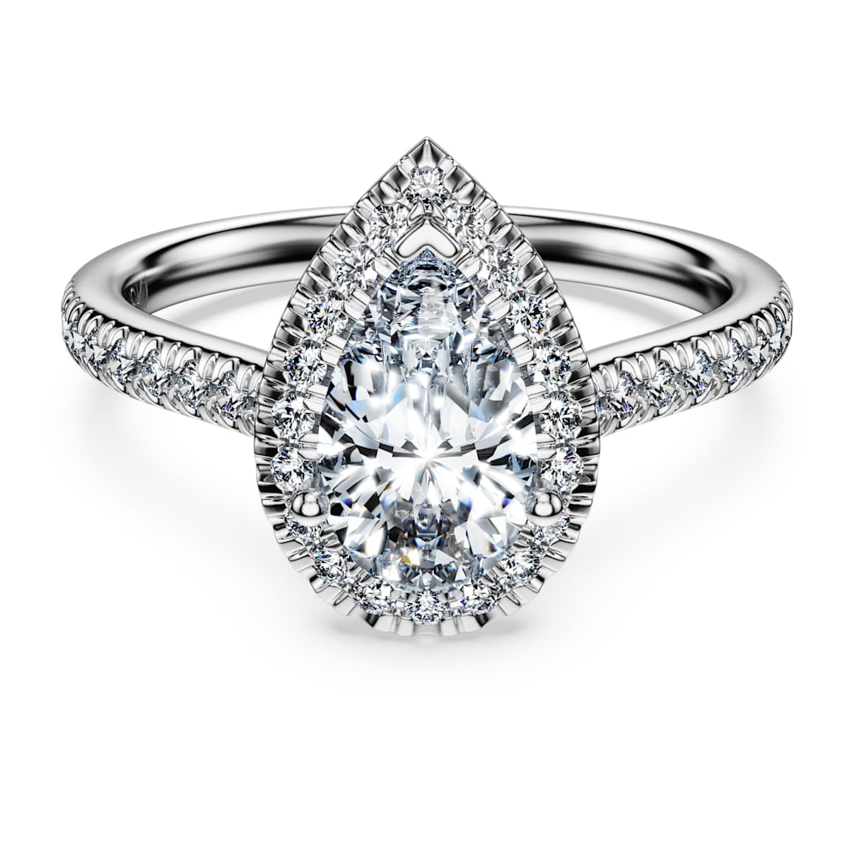 Eternity Strahlenkranz-Solitärring, Im Labor gezüchteter Diamanten 1,3 ct tw, Verschiedene Schliffe, 18K Weißgold