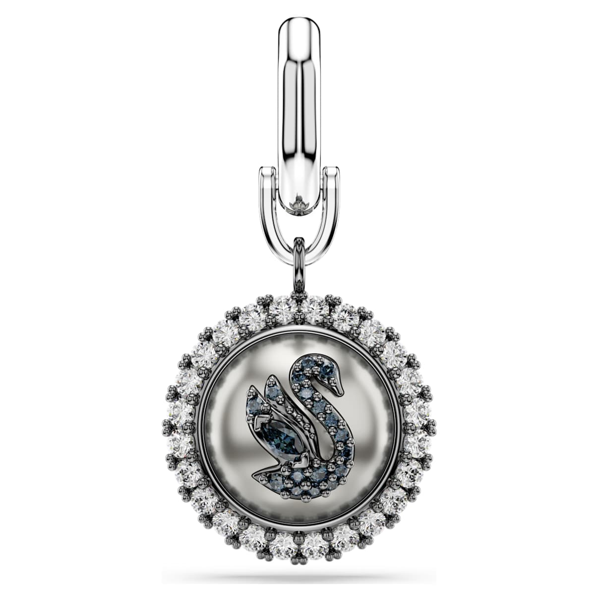 Symbolica Charm, Schwan, Schwarz, Rhodiniert