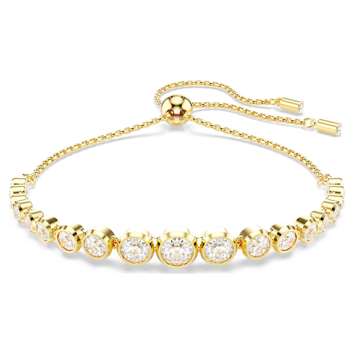 

Imber Tennis bracelet, Mixed round cuts, White, Gold-tone plated