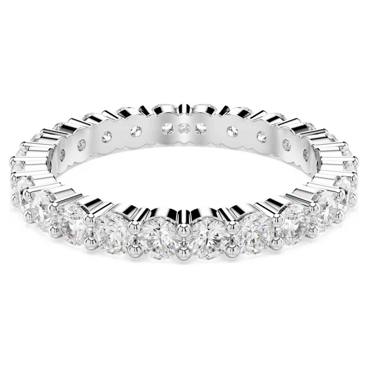 

Matrix Vittore ring, Round cut, White, Silver-tone finish