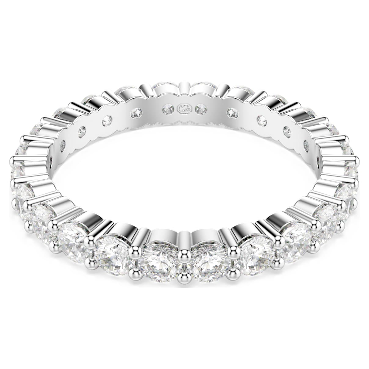 

Anello Matrix Vittore, Taglio Round, Bianco, Placcato color argento