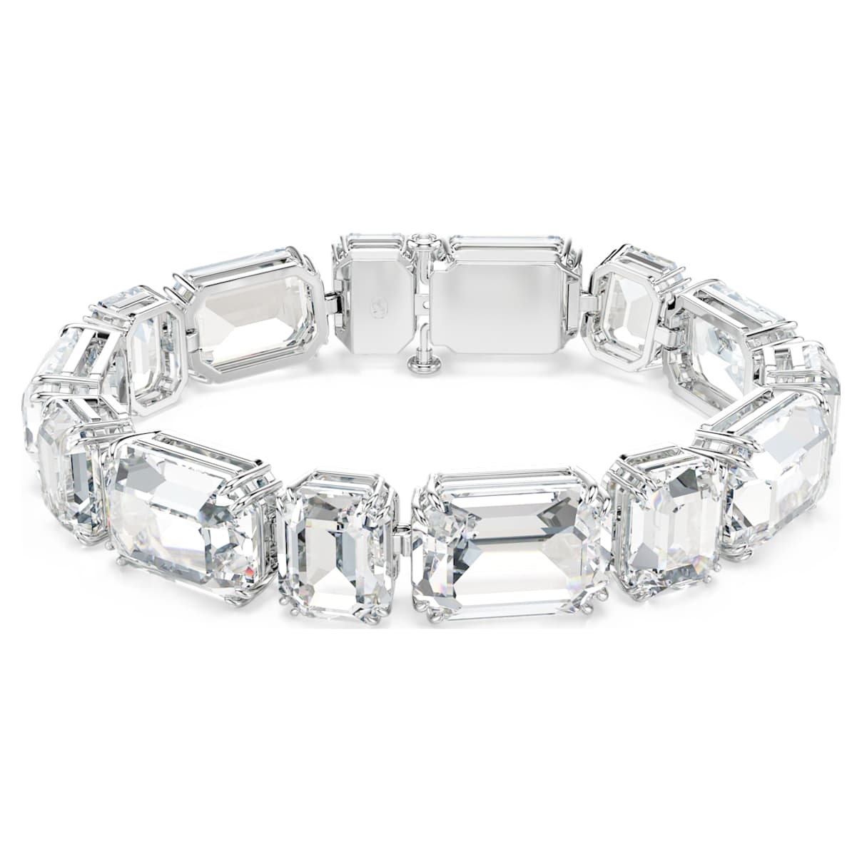 

Millenia Tennis bracelet, Octagon cut, White, Rhodium plated