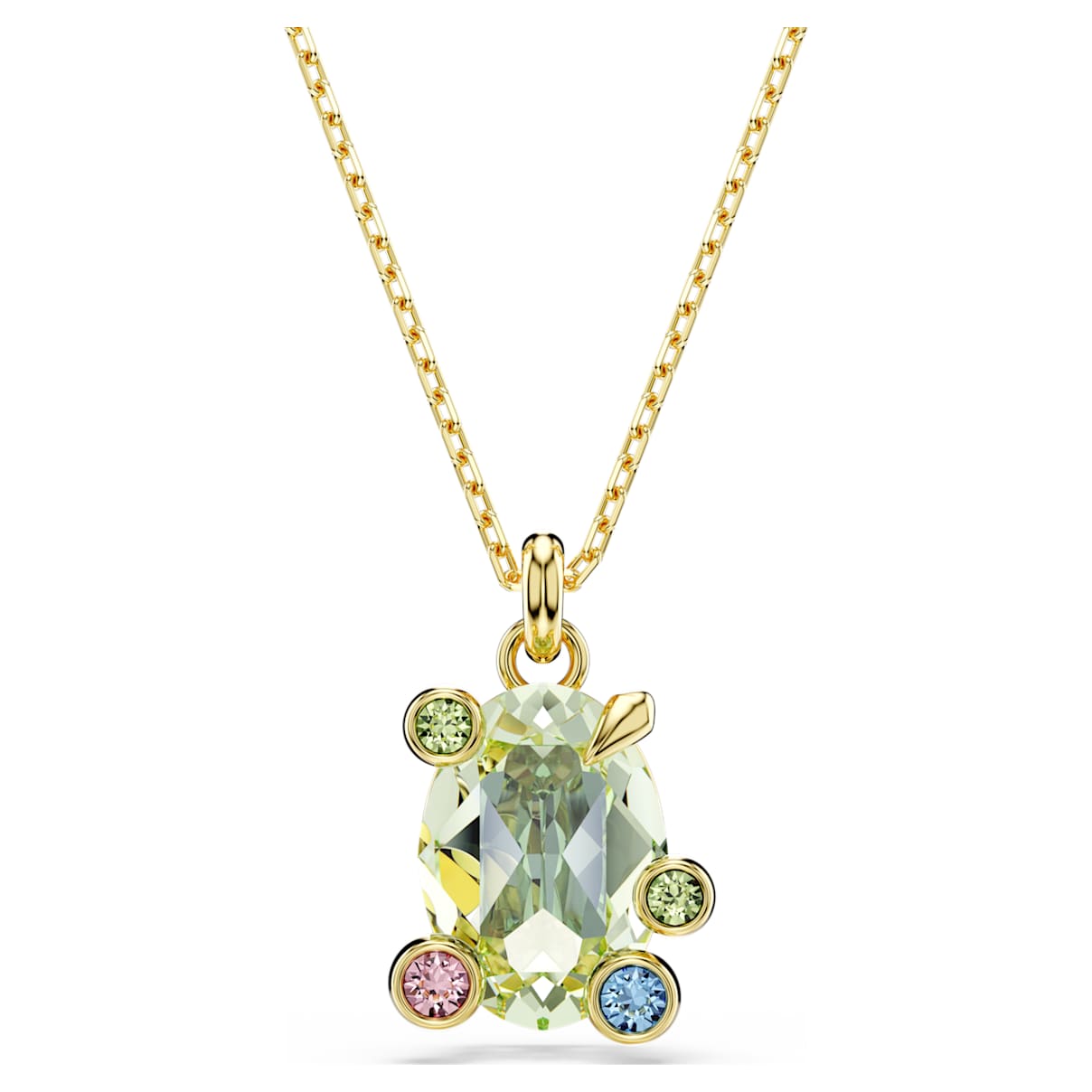 

Gema pendant, Mixed cuts, Multicolored, Gold-tone plated