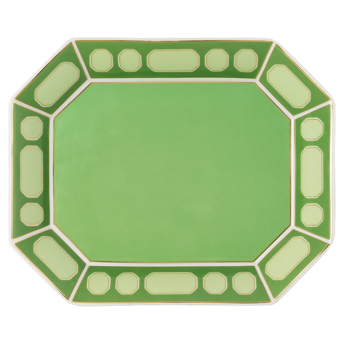 

Signum tray, Porcelain, Large, Green