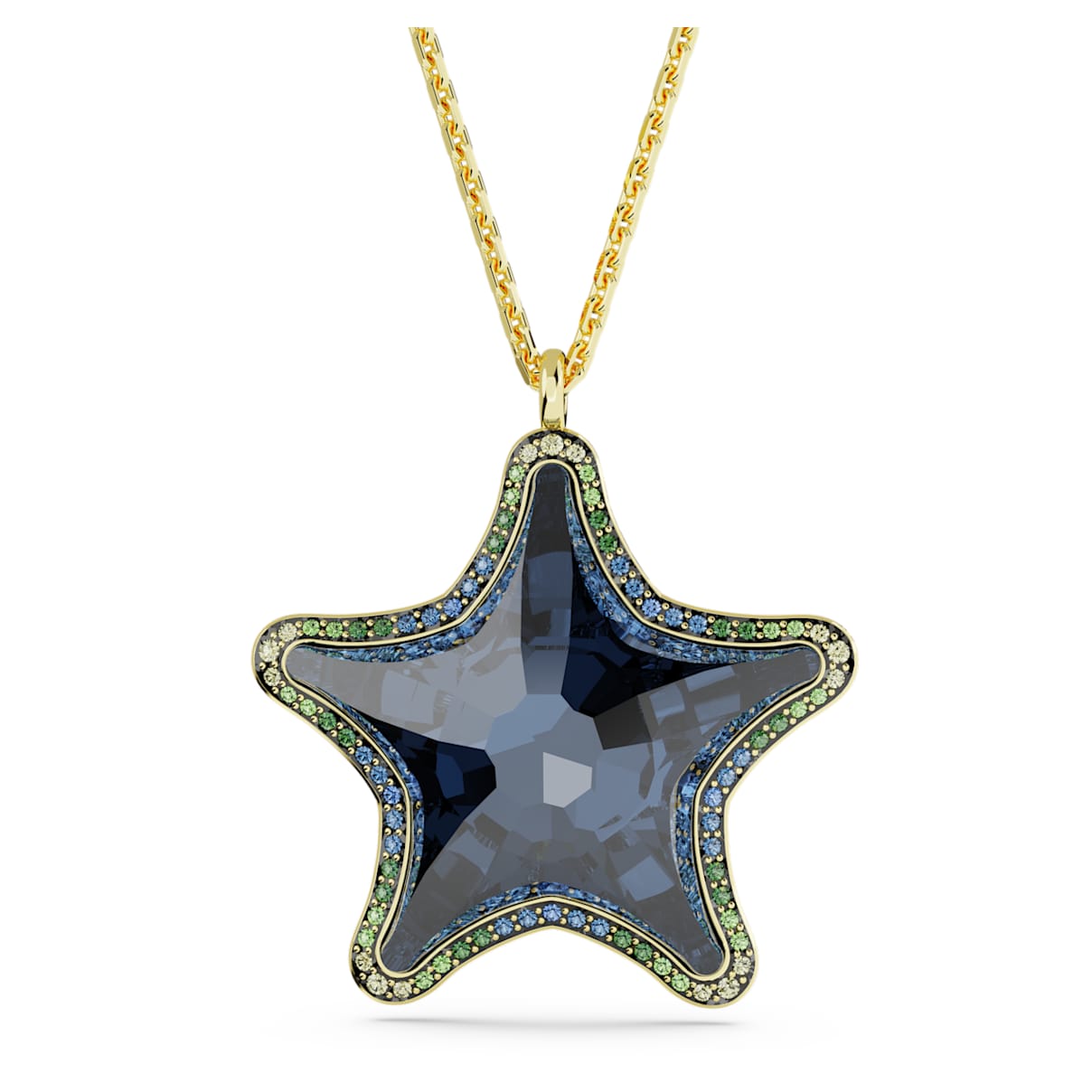 Pendente Idyllia SCS, Stella marina, Blu, Finitura oro 18K OS