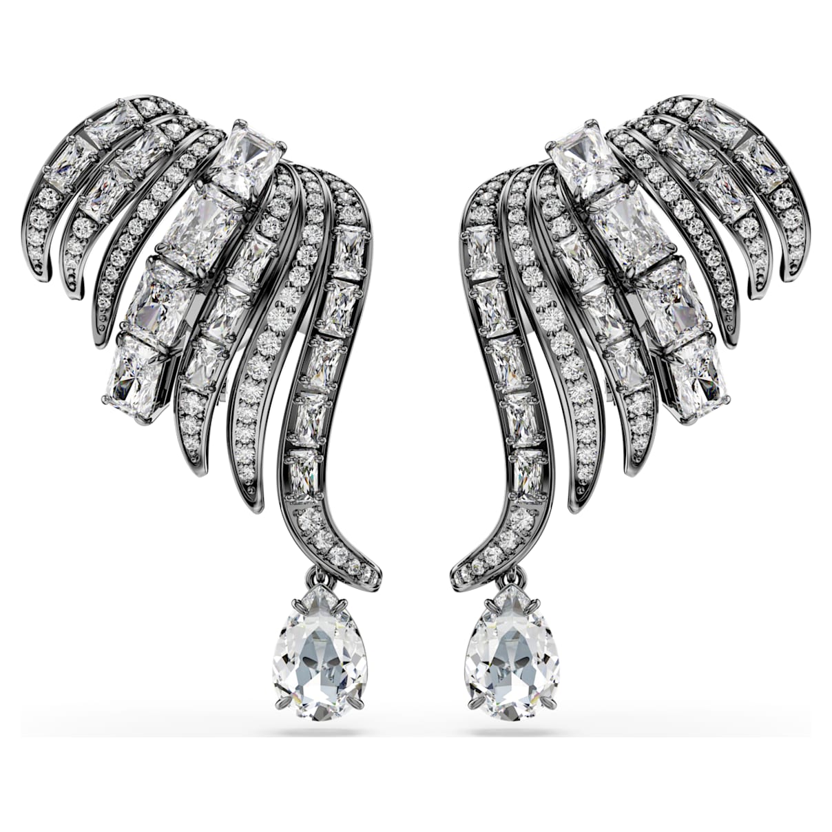 

Manchettes d’oreilles The Vienna Collection, Plume, Blanches, Métal plaqué ruthénium