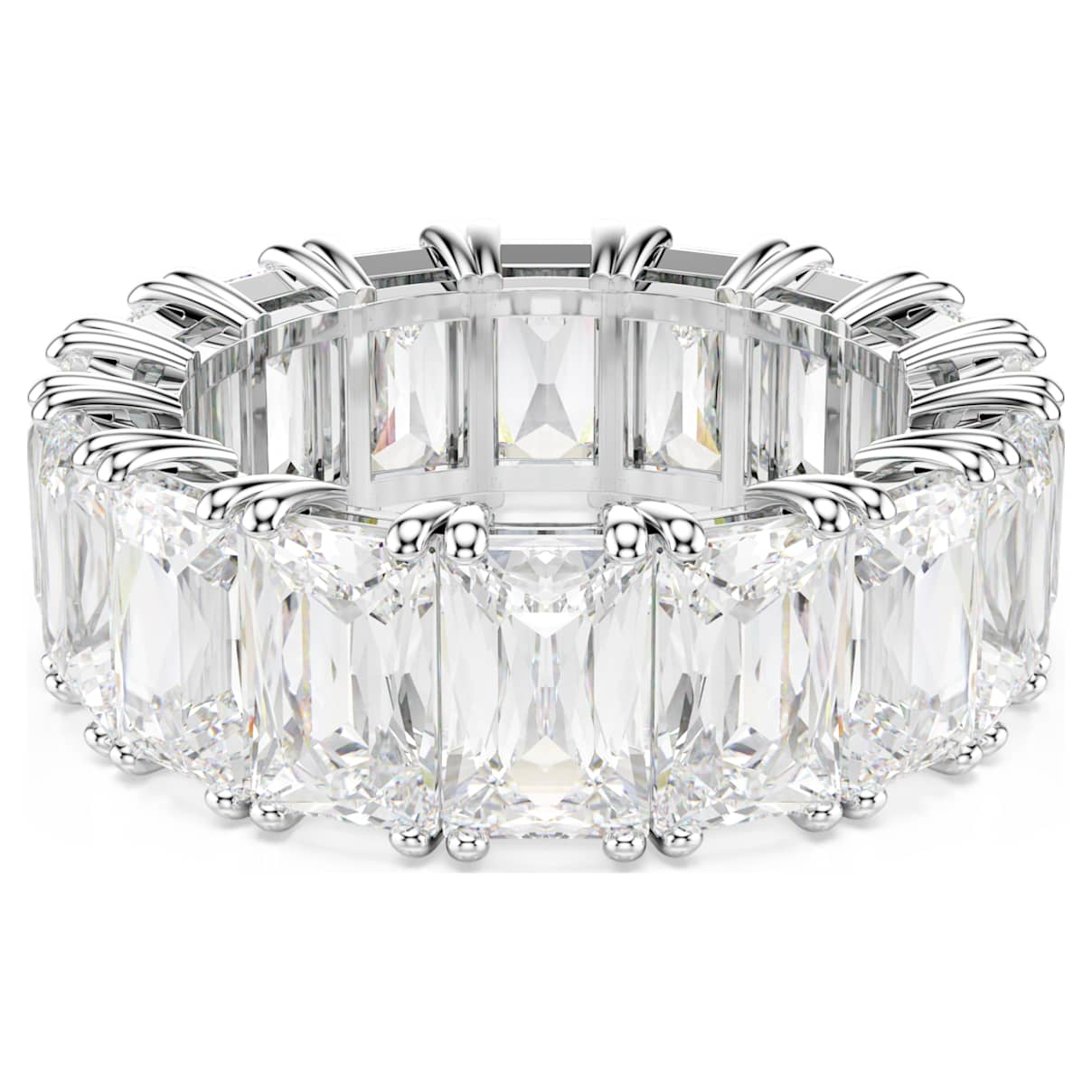 

Matrix Vittore ring, Baguette cut, White, Rhodium plated