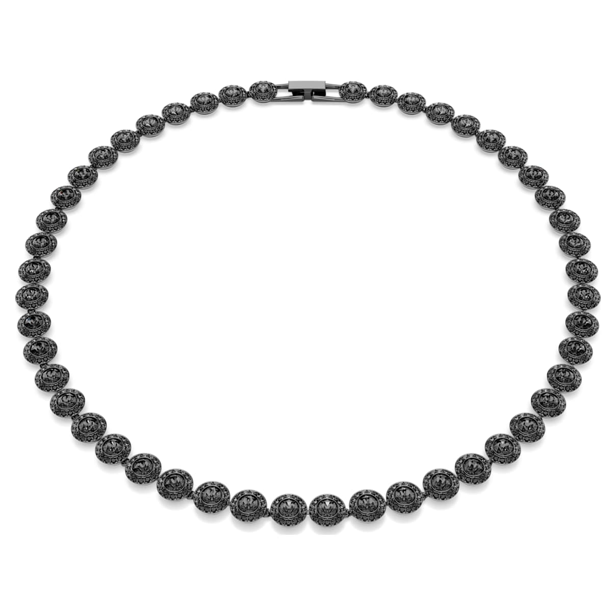 Una Angelic Halskette, Rundschliff, Schwarz, Rutheniert Unisex L