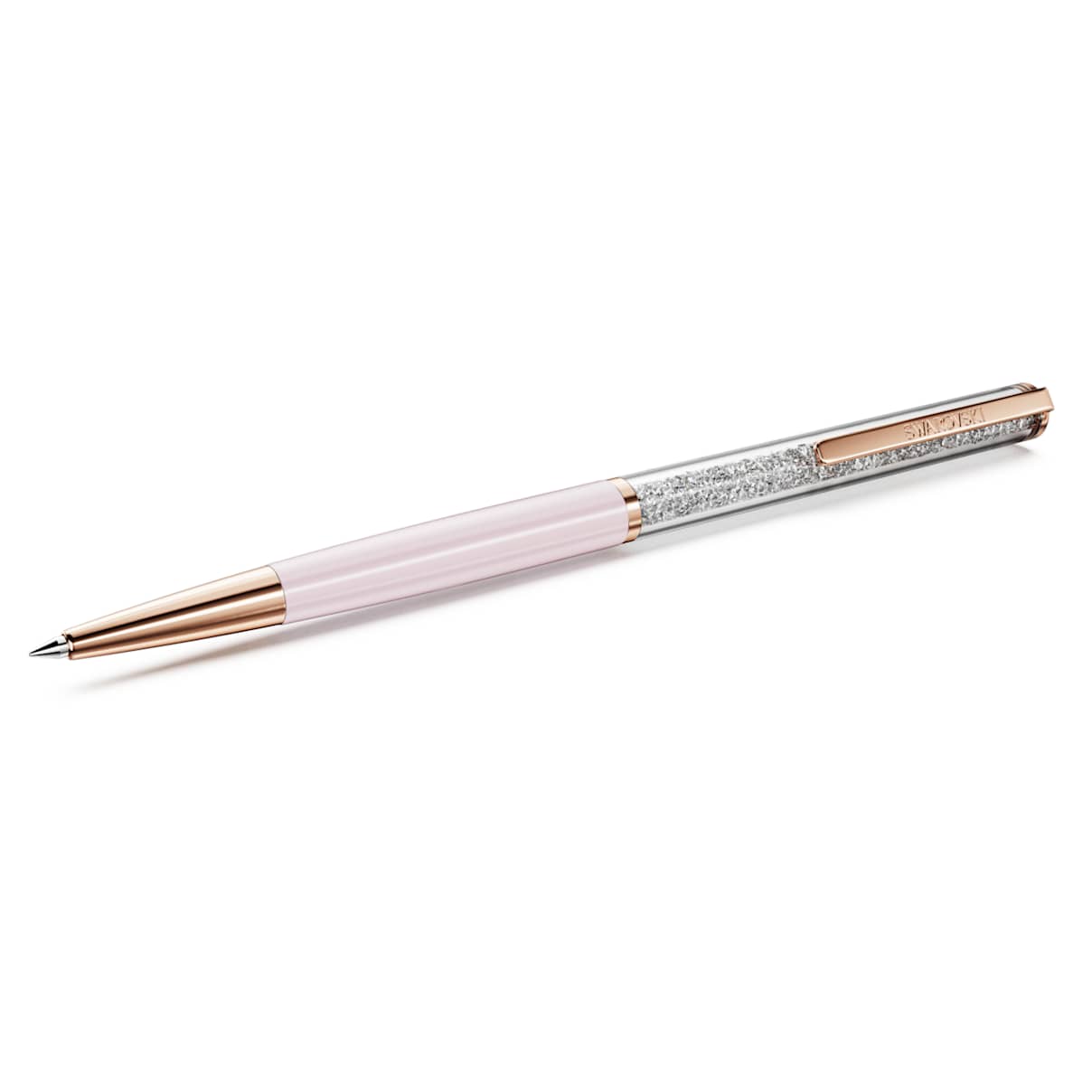 

Crystalline Silk ballpoint pen, Pink, Pink lacquered, Rose gold-tone plated