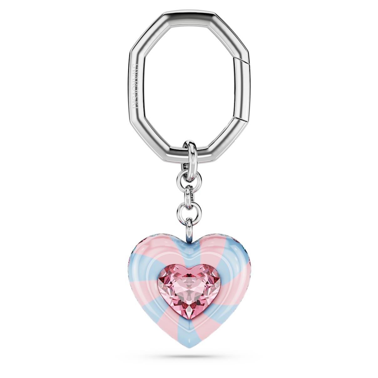 

Dulcis key ring, Heart cut, Heart, Multicolored, Rhodium plated