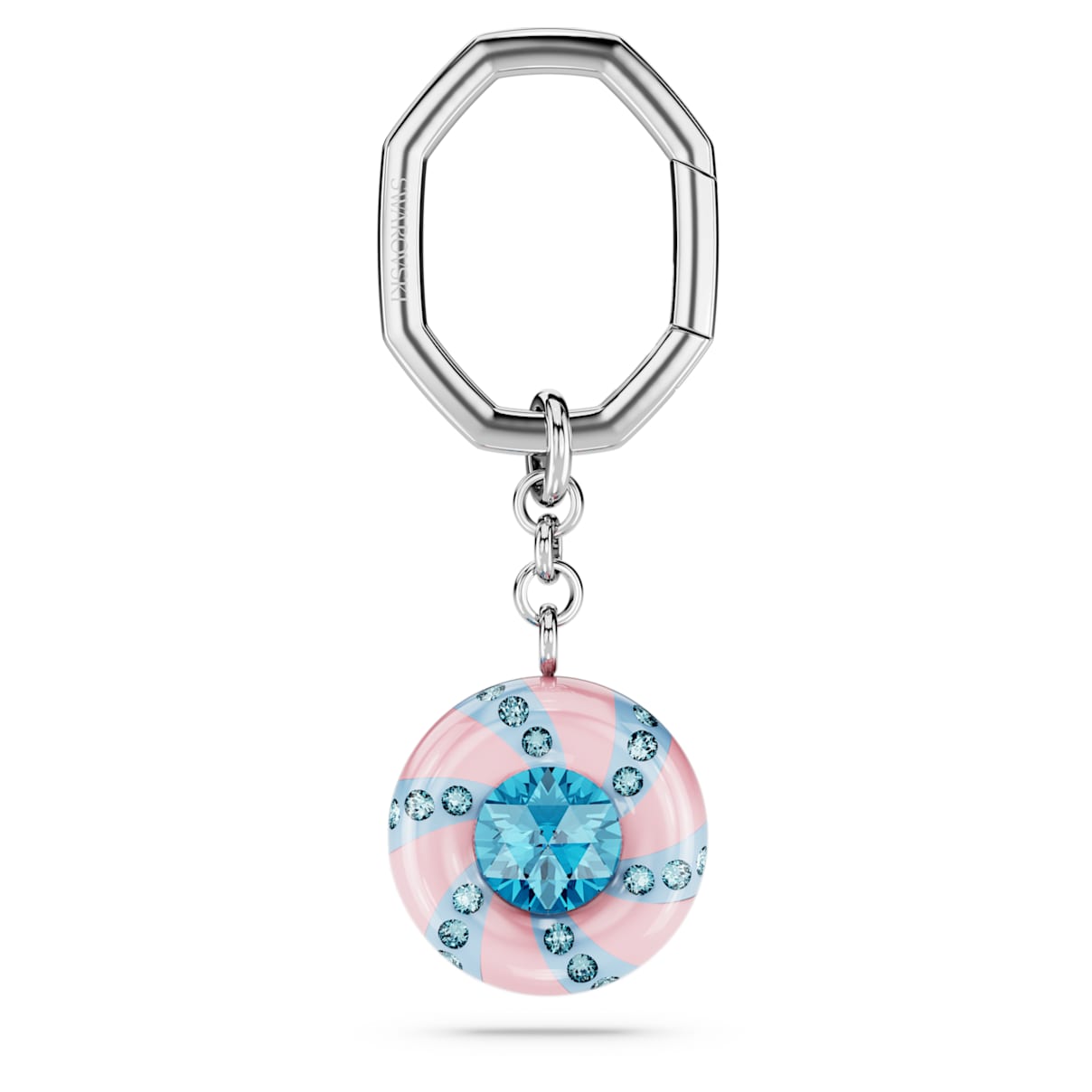 

Dulcis key ring, Round cut, Multicolored, Rhodium plated