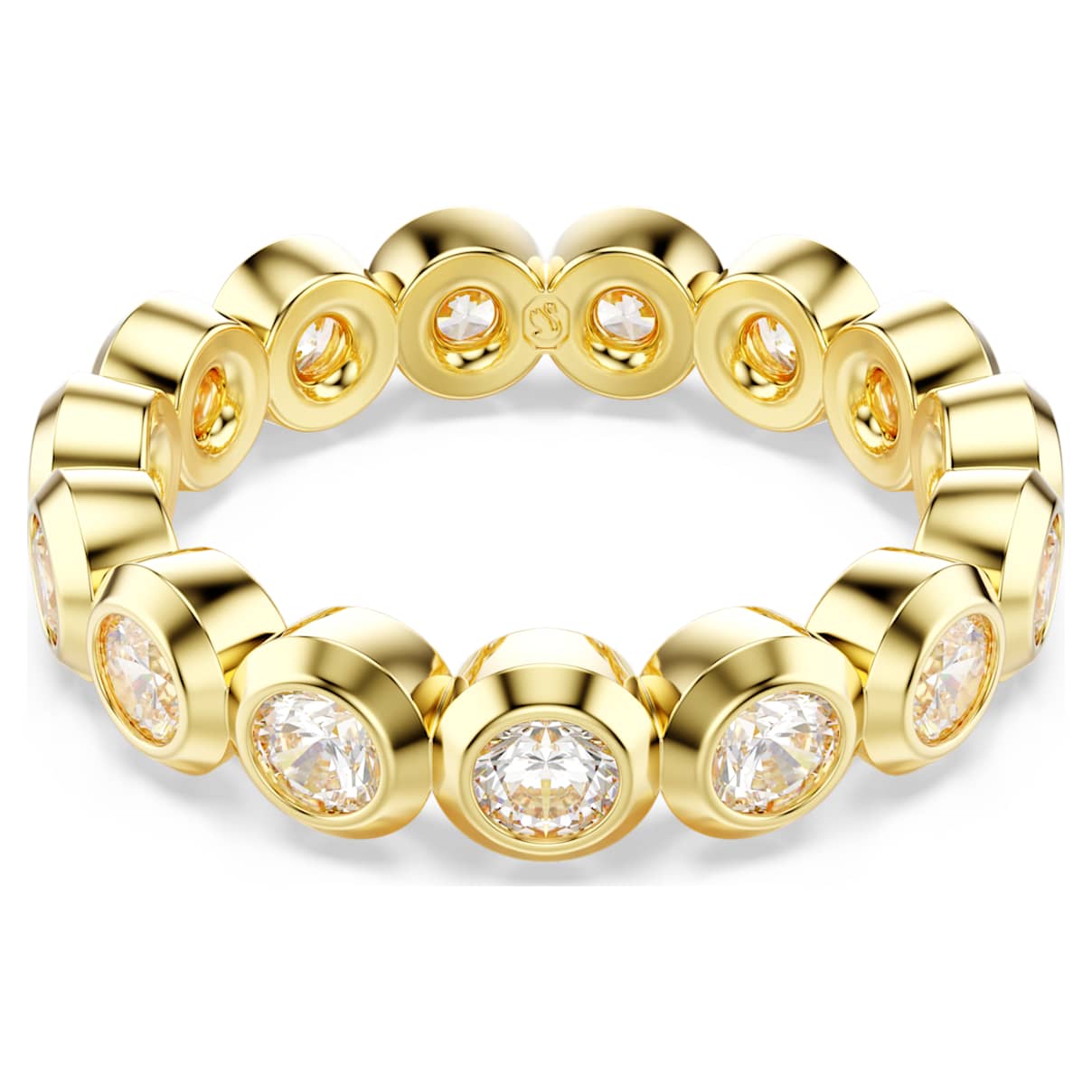 

Imber ring, Round cut, White, Gold-tone plated