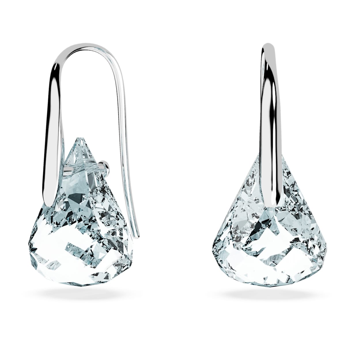 

Lunar drop earrings, Blue, Rhodium plated
