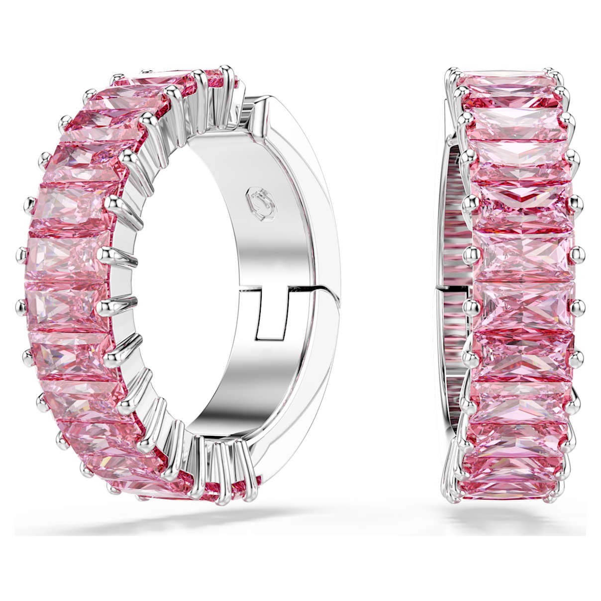 

Matrix ear cuffs, Baguette cut, Rhodium plated