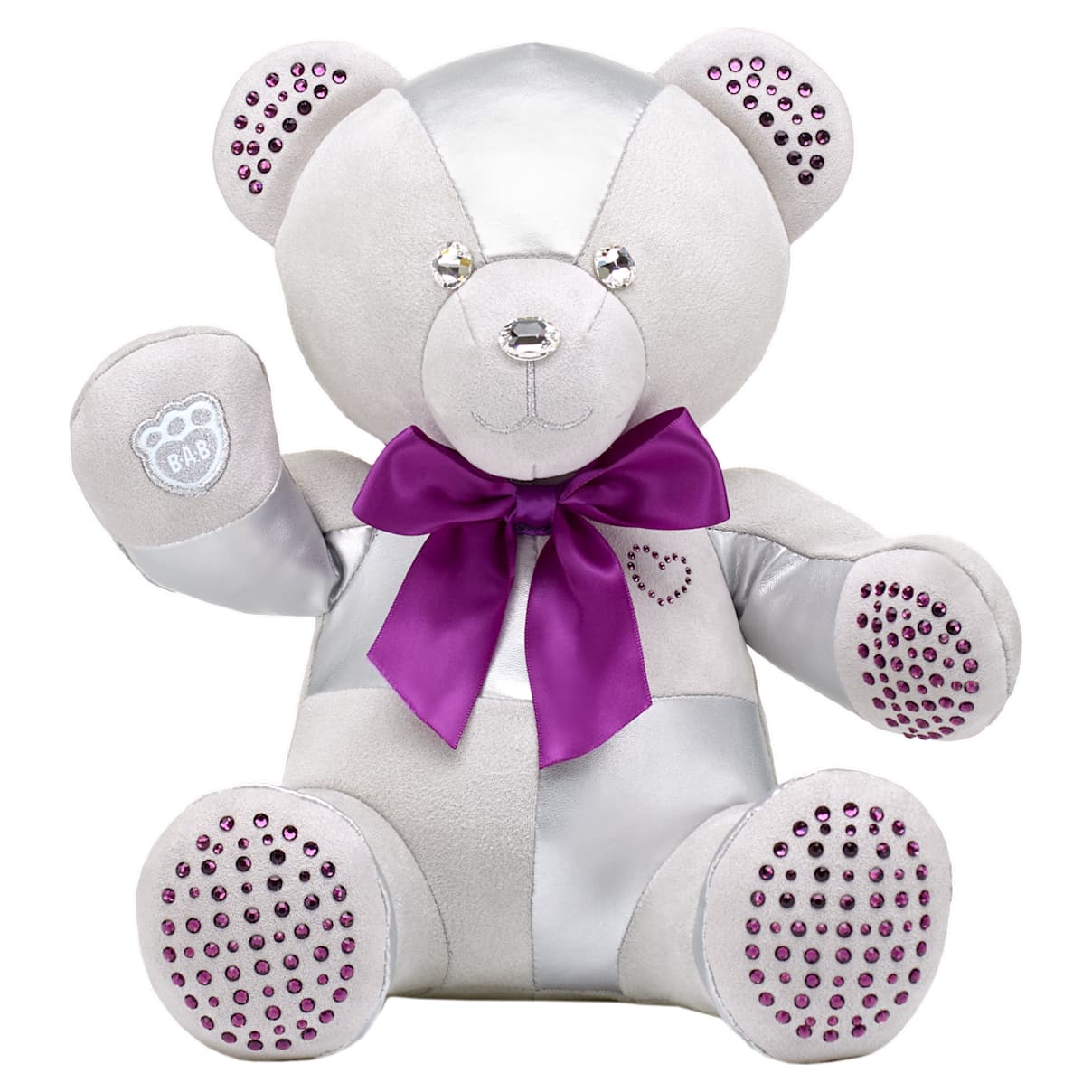 

Build-A-Bear Birthstone Bear collectible, Featuring Swarovski® crystals, Teddy bear, February, Purple
