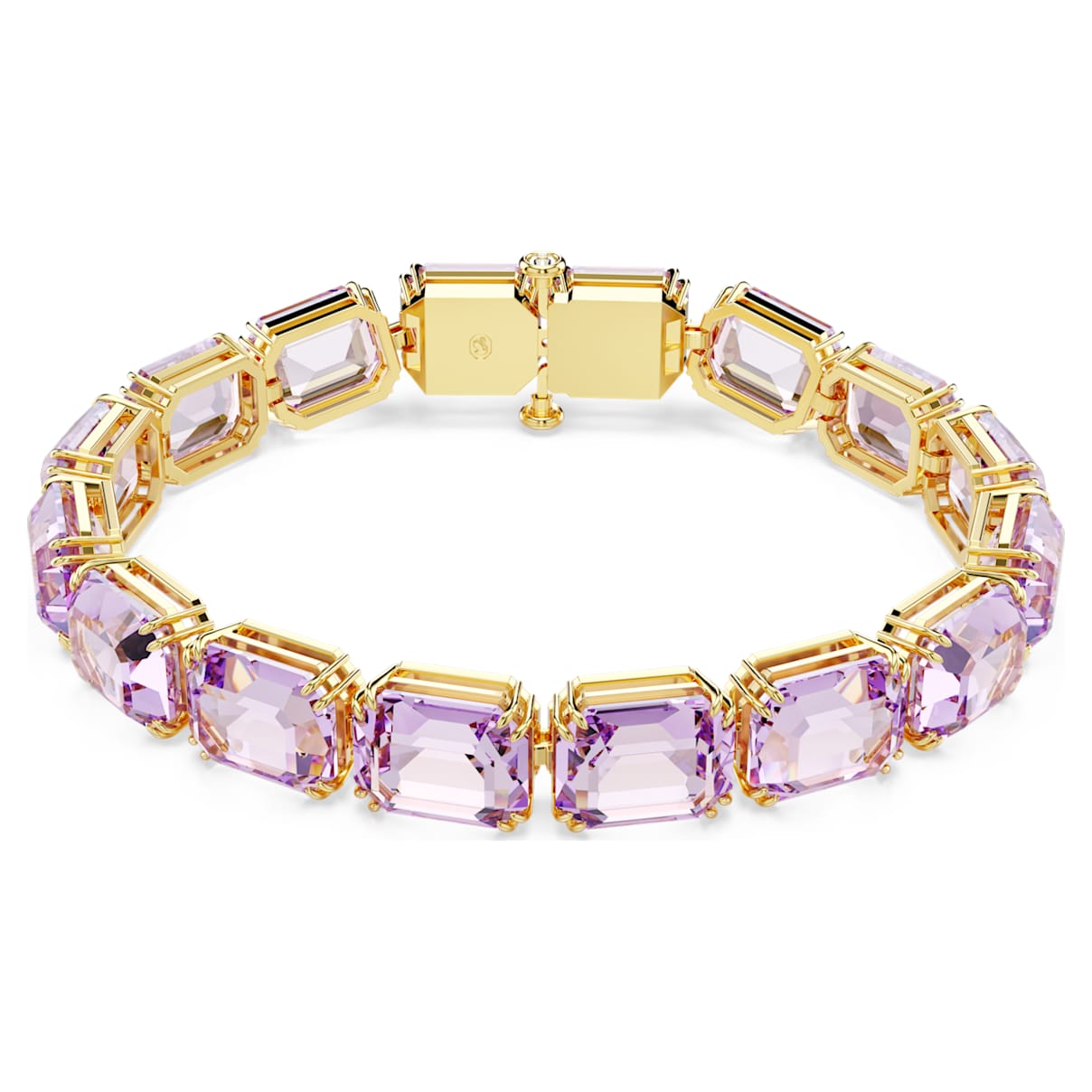 

Millenia Tennis bracelet, Octagon cut, Purple, Gold-tone plated