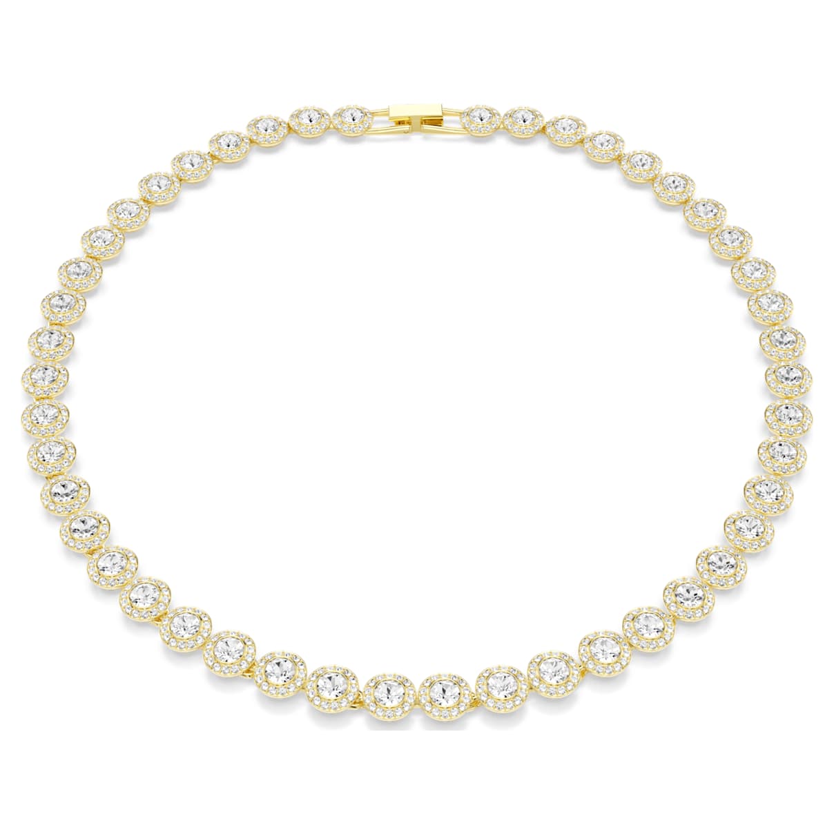 Collana Una Angelic, Taglio Round, Bianca, Finitura oro 18K M
