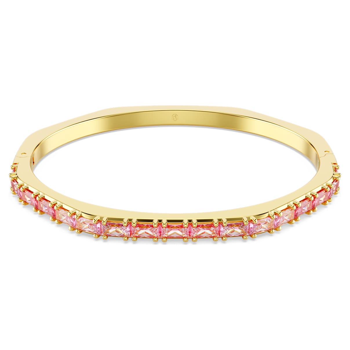 

Matrix bangle, Baguette cut, Octagon shape, Pink, Gold-tone plated