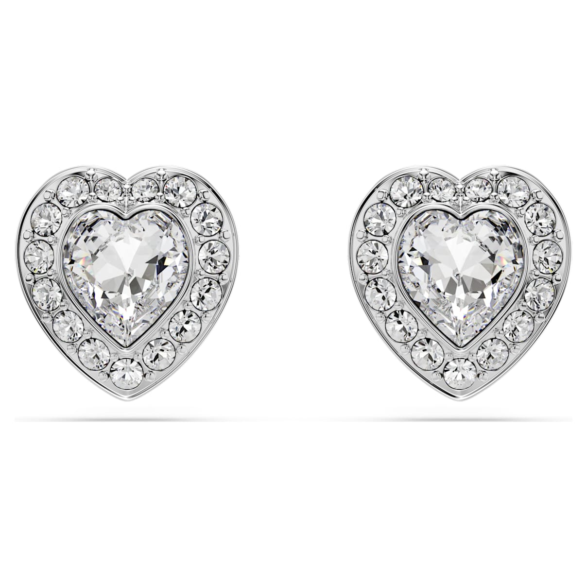 Ariana Grande x Swarovski Oorknopjes, Verschillende slijpvormen, Hart, Wit, Rodium toplaag