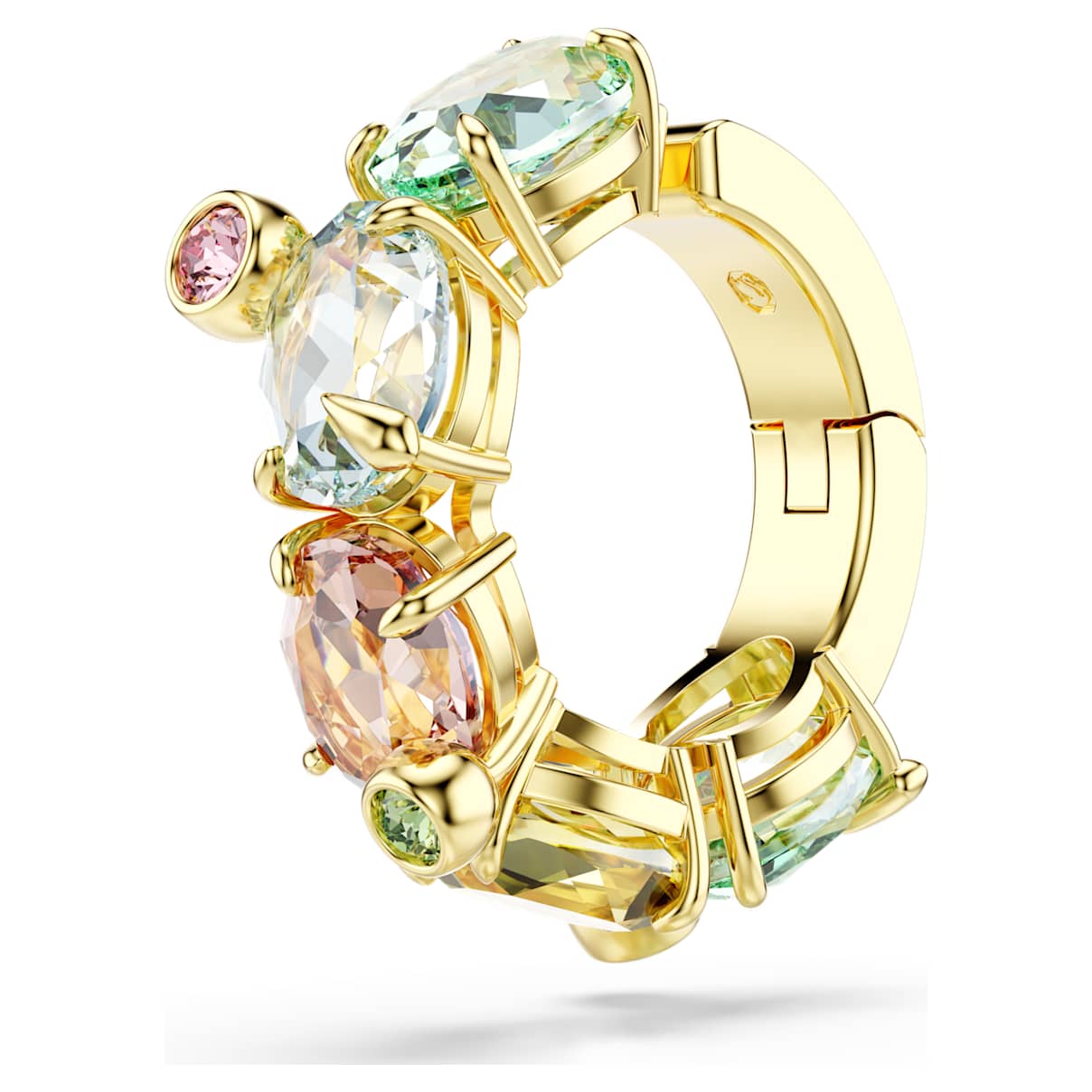 

Gema ear cuff, Single, Mixed cuts, Multicolored, Gold-tone plated