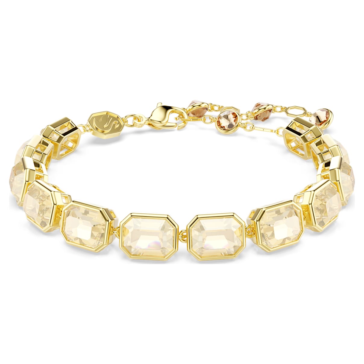 

Millenia Tennis bracelet, Octagon cut, Caramel, Gold-tone plated