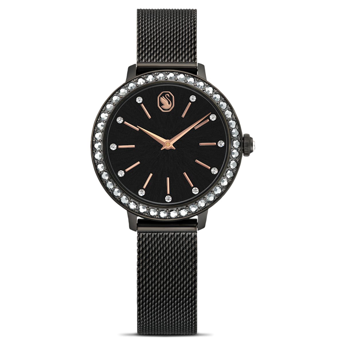 

Certa watch, Metal bracelet, Black, Black finish