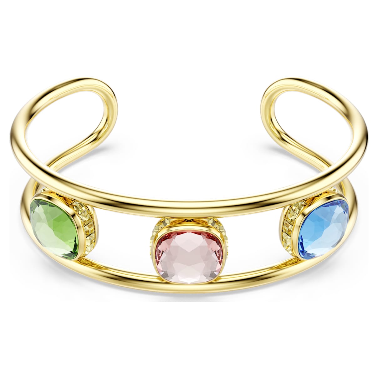 Chroma Armreif, Kissenschliff, Mehrfarbig, 18K Goldbeschichtet Unisex S