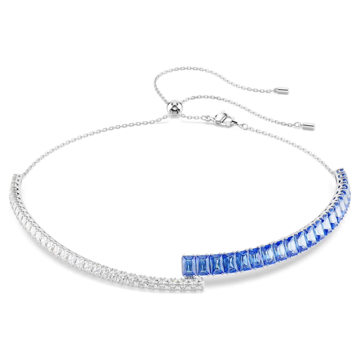 

Naszyjnik typu choker Matrix, Szlify różnorodne, Niebieski, Powłoka z rodu