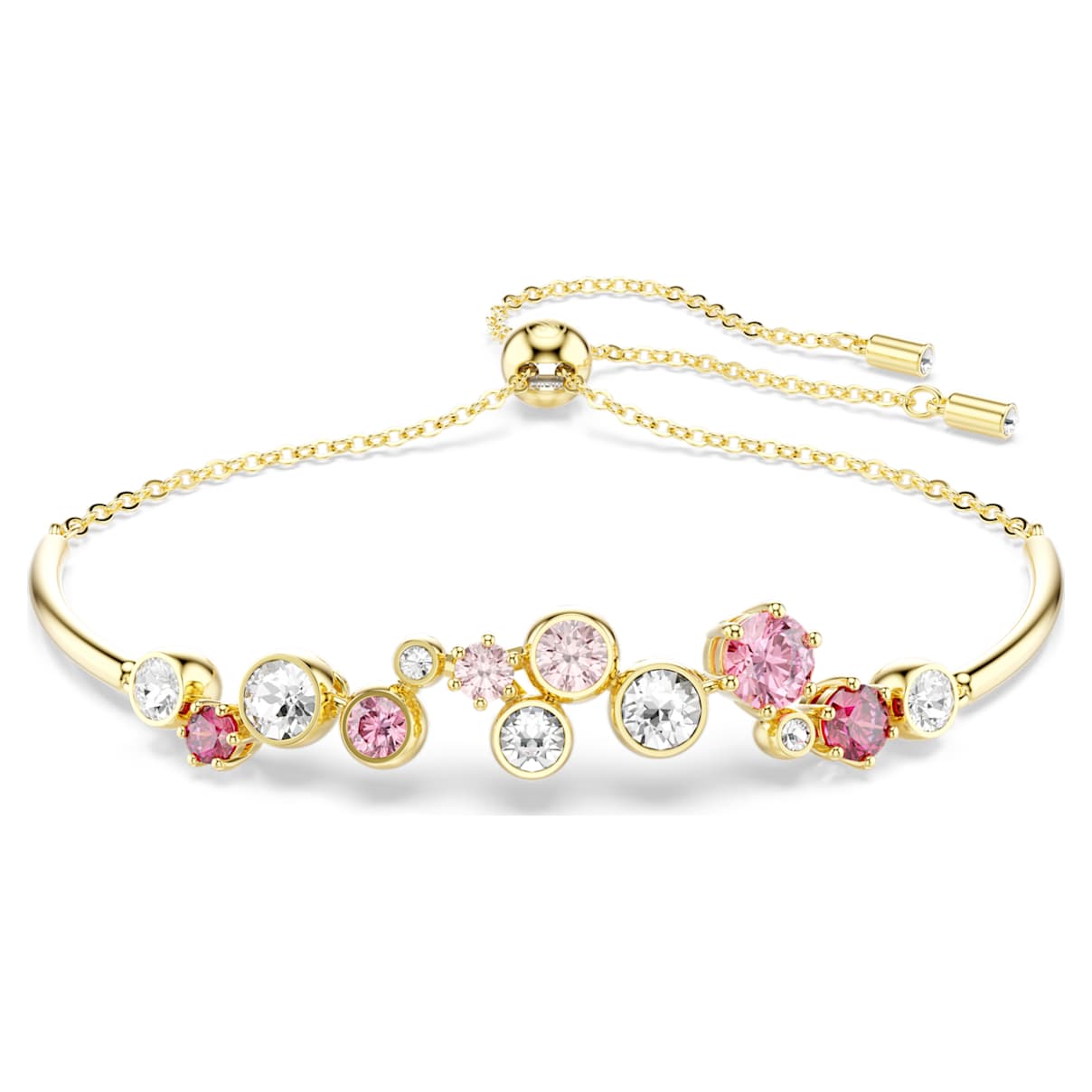 

Constella bracelet, Mixed cuts, Multicolored, Gold-tone plated