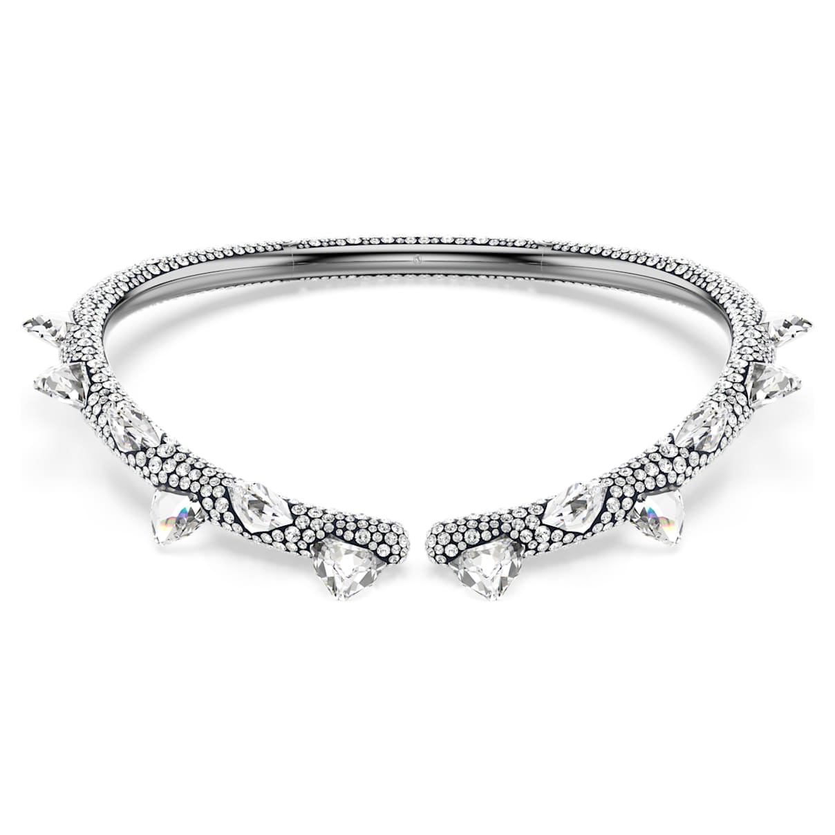 

Sublima choker, White, Ruthenium plated
