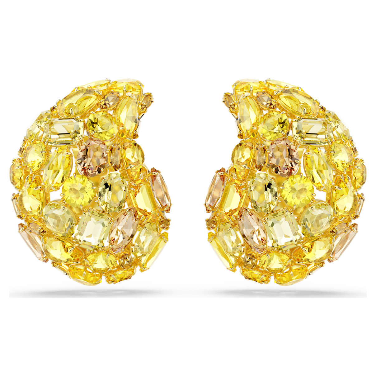 

Gema clip earrings, Yellow, Gold-tone plated