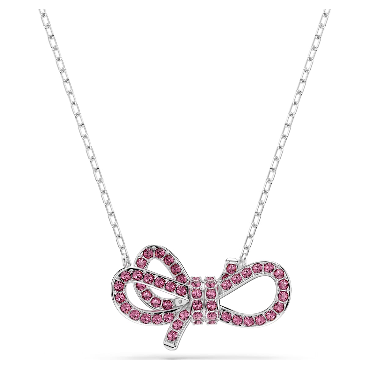 Swarovski Lifelong Bow Pendant Necklace In Pink