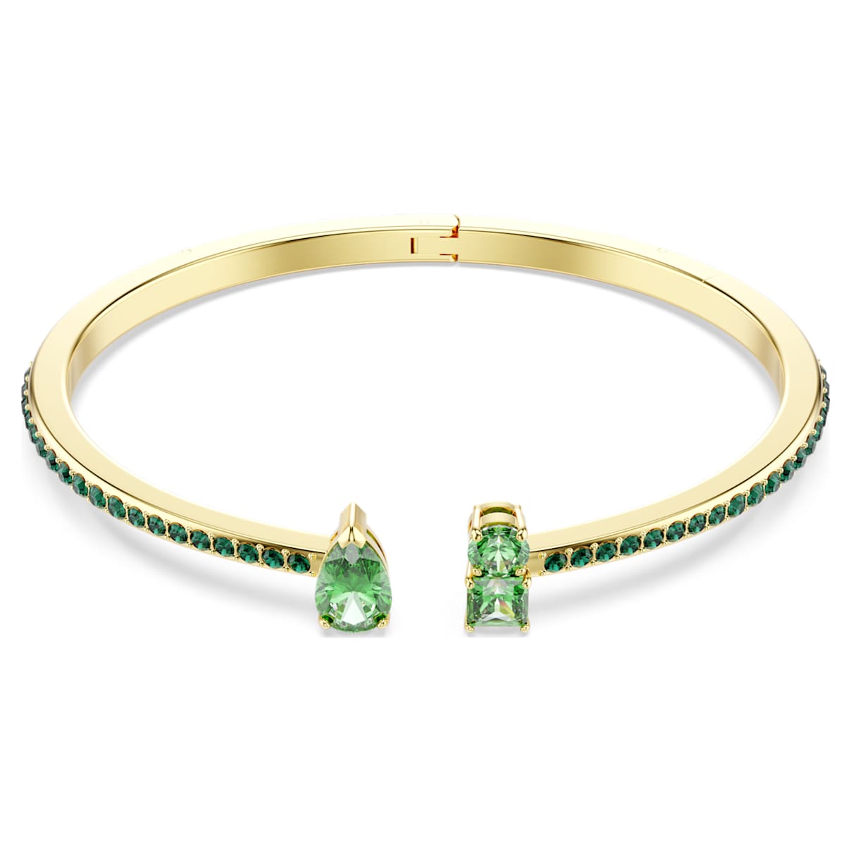 

Matrix cuff, Mixed cuts, Green, Gold-tone plated