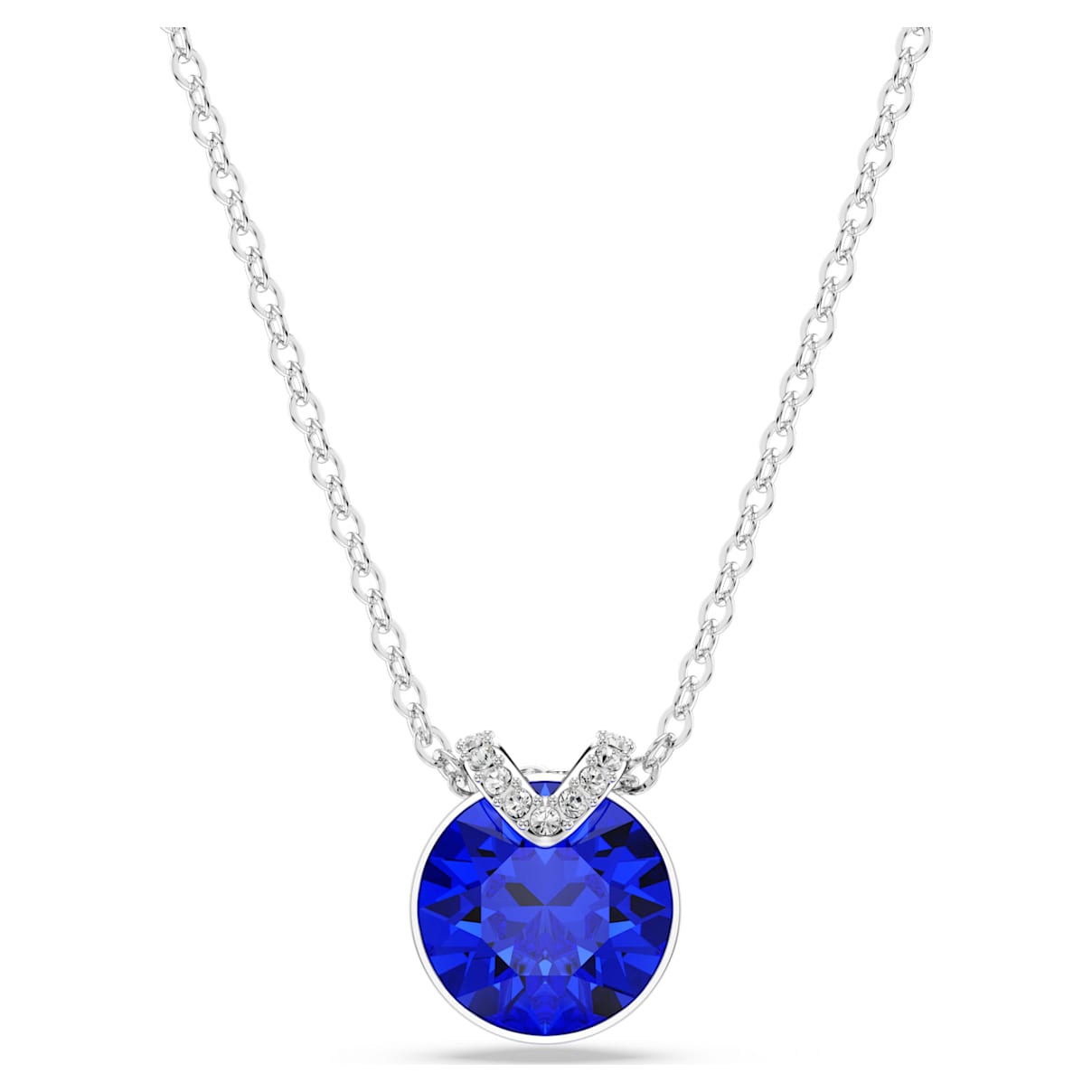 

Pendentif Bella V, Taille ronde, Bleu, Métal rhodié