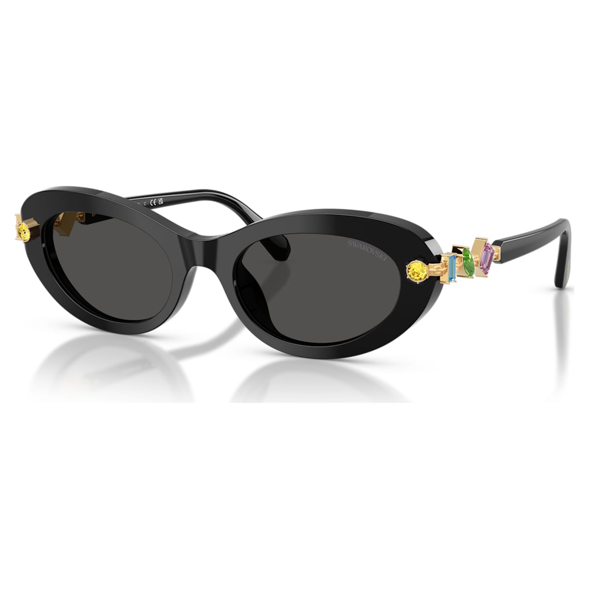 

Sunglasses, Oval shape, Black