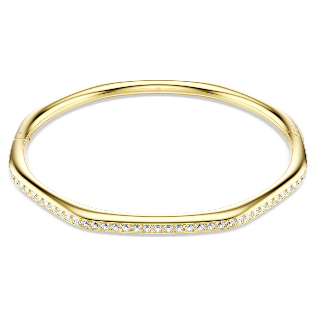 

Dextera bangle, Octagon shape, Round cut, White, Gold-tone plated