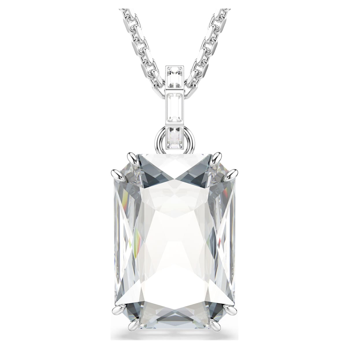 

Millenia pendant, Octagon cut, White, Rhodium plated
