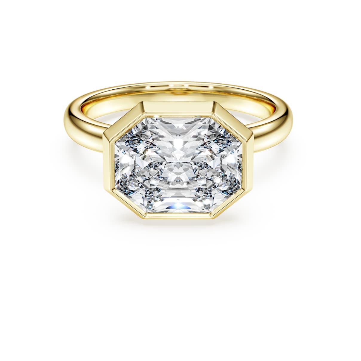 

Octagon bezel ring, Lab-grown diamonds 3.0 ct tw, Octagon shape, 14K yellow gold