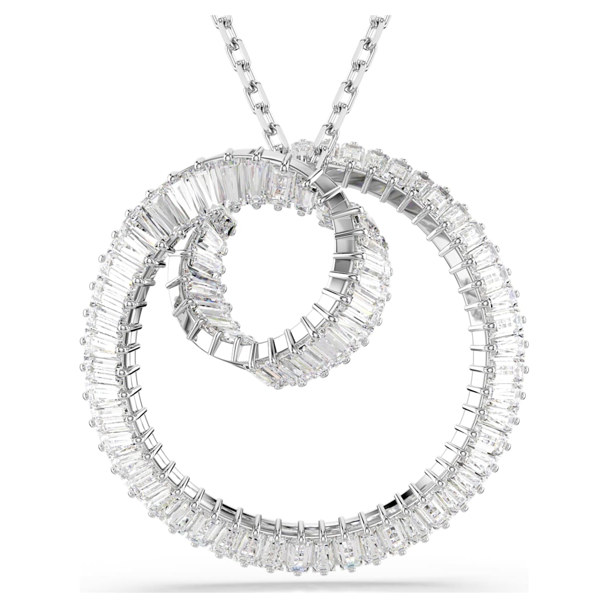

Pendentif Matrix, Taille baguette, Blanc, Métal rhodié