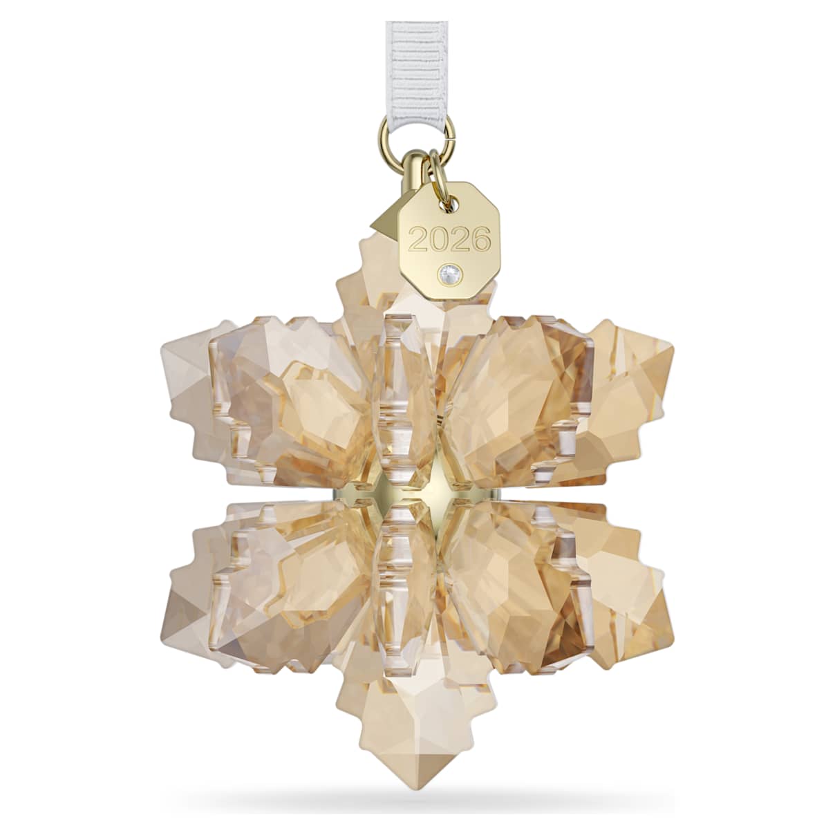Swarovski Bianco/Gold Dekohänger "Kristallfigur Sammelfigur Annual Edition Festive 3D Ornament 2026", (Goldfarben, Weiß, Kristallweiß), Dekohänger, Baumwo... - Image 2