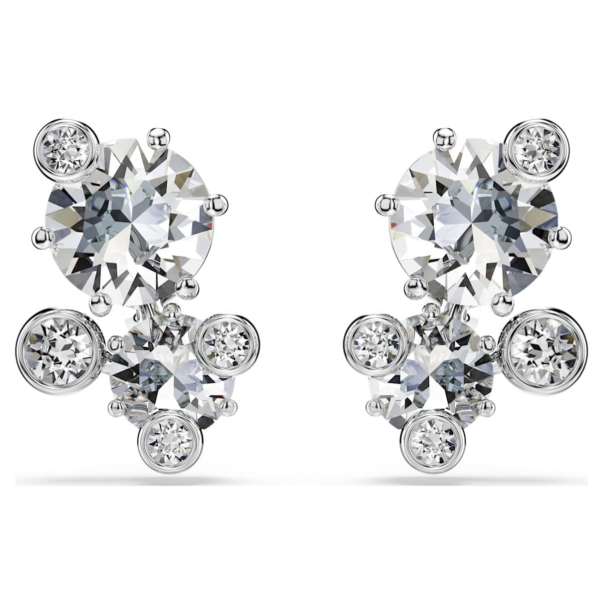 

Clous d'oreilles Constella, Taille ronde, Blanches, Métal rhodié