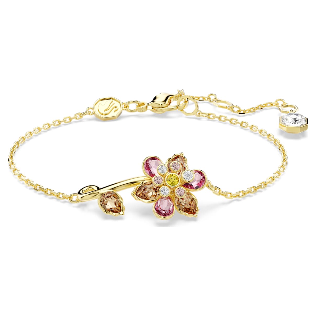 Idyllia Armband, Verschiedene Schliffe, Blume, Mehrfarbig, 18K Goldbeschichtet Unisex OS