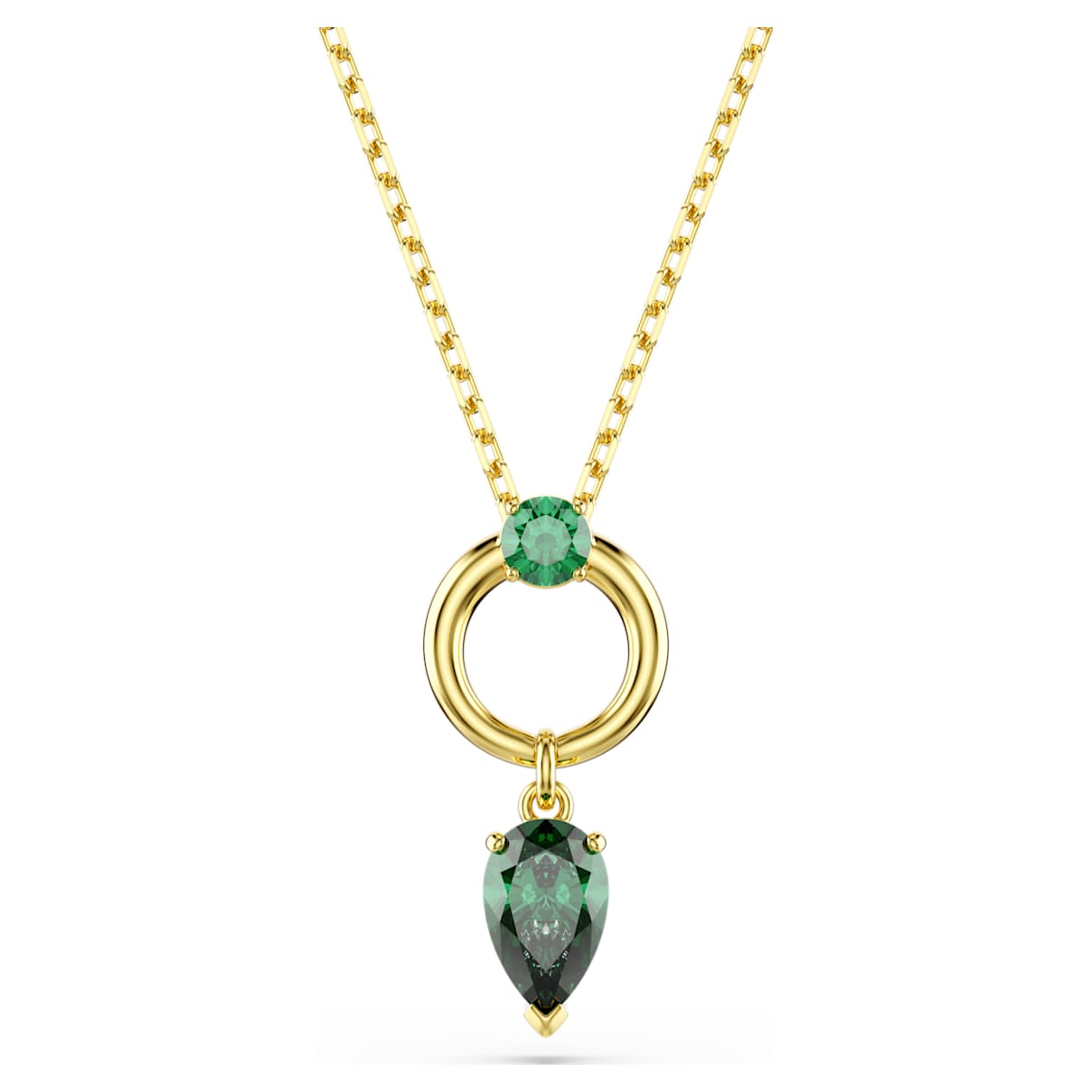 Mesmera Anhänger, Verschiedene Schliffe, Grün, 18K Goldbeschichtet Unisex OS