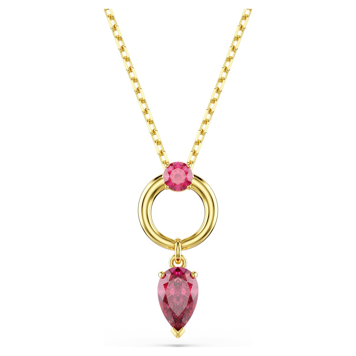 Mesmera AnhÃ¤nger, Verschiedene Schliffe, Rot, 18K Goldbeschichtet Unisex OS