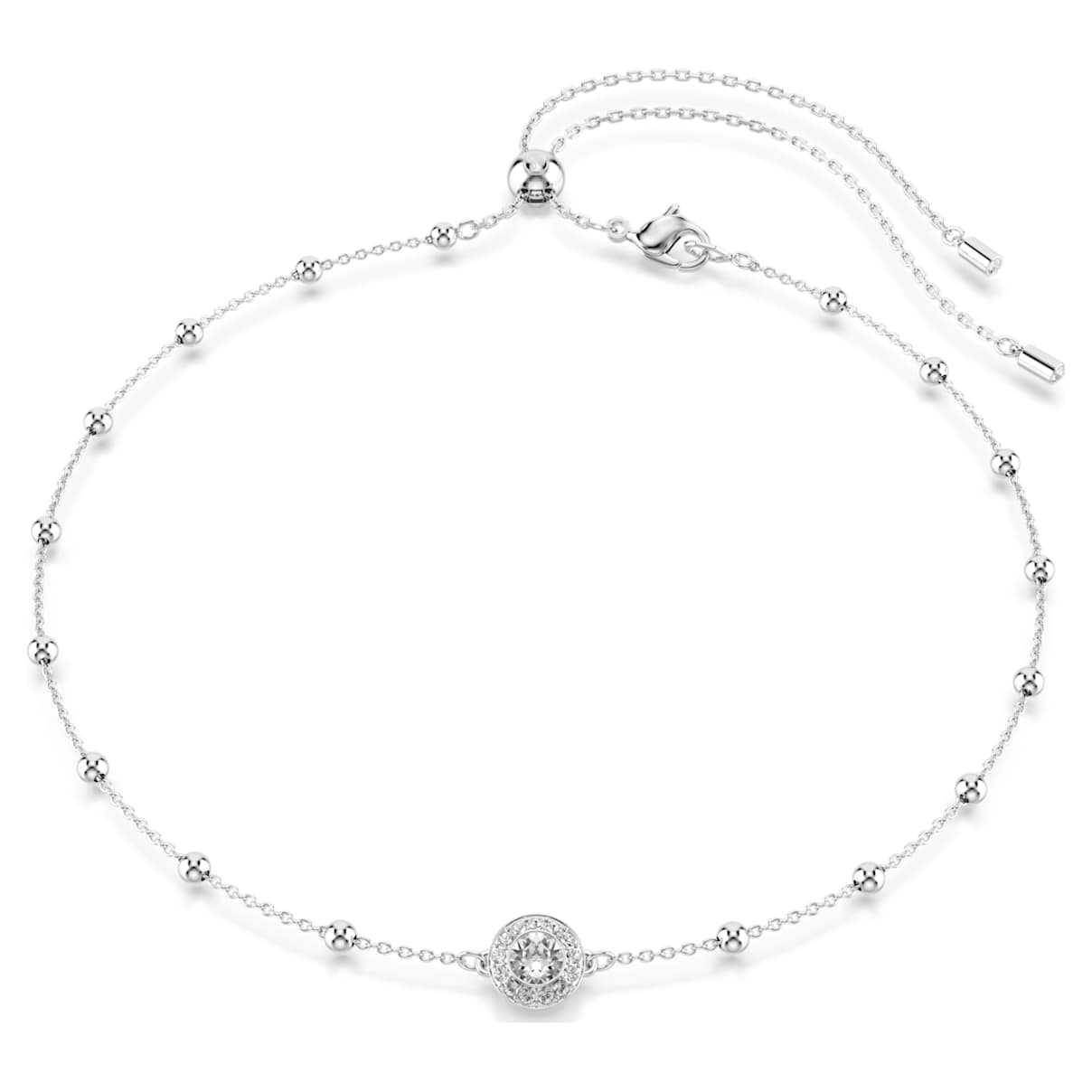 

Una Angelic pendant, Round cut, Double sided motifs, White, Rhodium plated